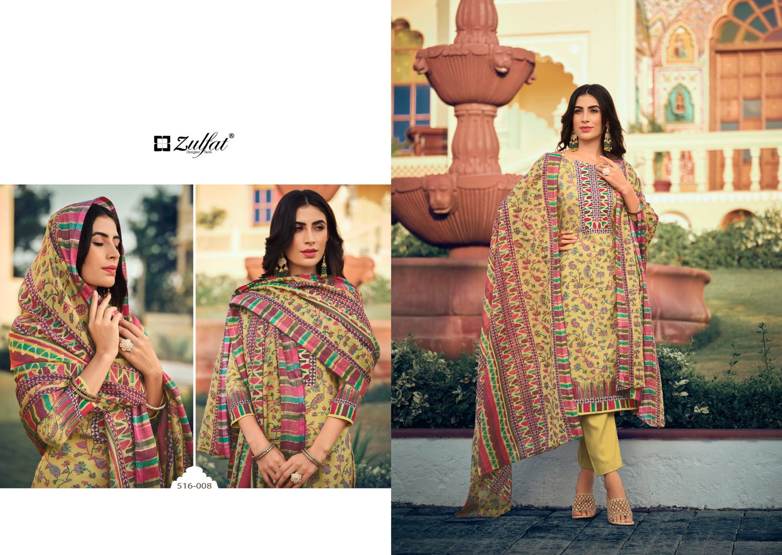 Meera By Zulfat Cotton Dress Material Catalog
